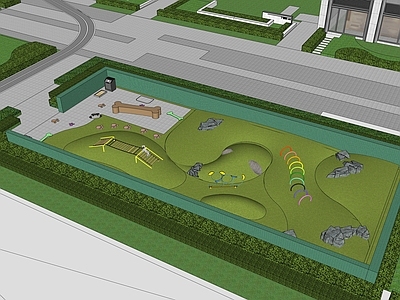 现代简约儿童游乐空间 住宅宠物活动空间