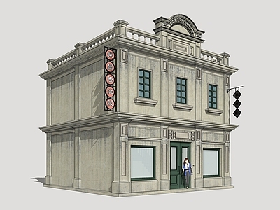 民国复古风格建筑 老上海建筑 欧式商业建筑