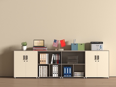 现代简约文件柜 现代办公文件柜  储物柜 盆栽