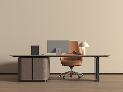 现代简约办公桌椅 现代办公桌椅  皮革办公桌椅