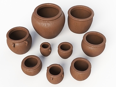 复古陶艺风其他景观小品 水缸陶罐 中式水缸 景观水缸 景观庭院小品 庭院装饰