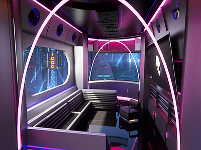 赛博朋克KTV 赛博朋克 科技风 娱乐空间 ktv 电竞