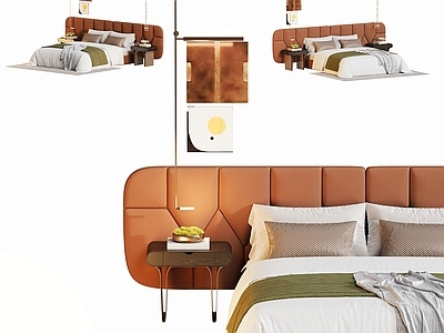 现代简约双人床