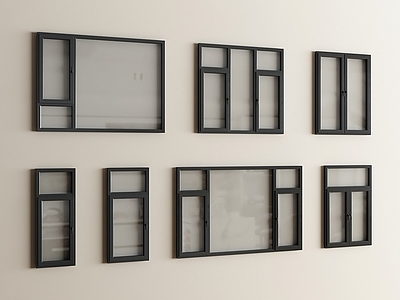 极简主义窗 现代窗 窗户 窗 平开窗