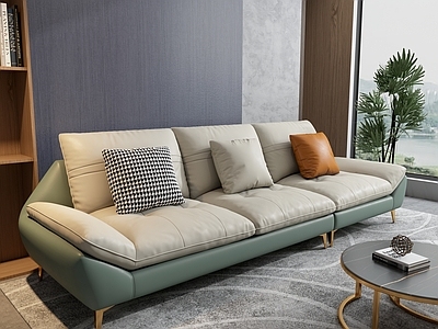 现代简约三人沙发