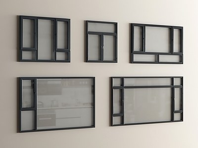 极简窗 现代平开窗 窗 窗户 平开窗