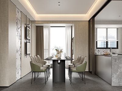 现代简约大平层客餐厅