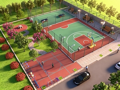 现代运动景观运动空间 广场景园 公园