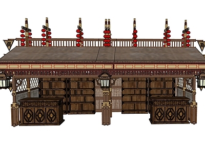 新中式商业街 摊位 古代摊位 商摊