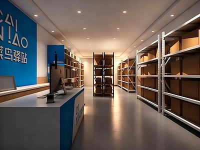 现代简约其他商业空间 快递站