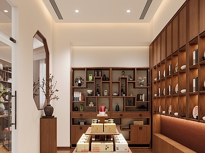 新中式茶叶店 茶室