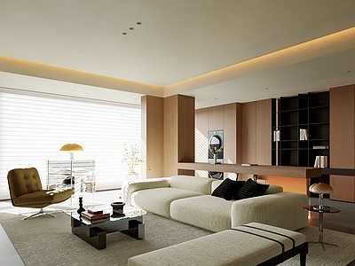 现代简约家居客厅 无主灯吊顶 现代客厅