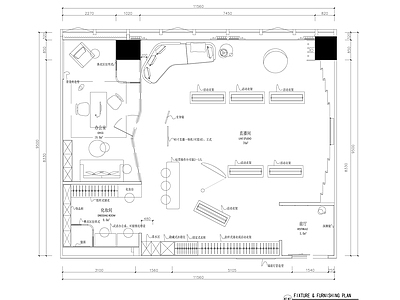 现代直播间 直播间平面布置图 施工图