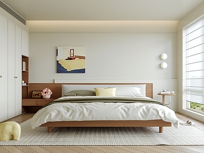 奶油风主卧 包豪斯卧室 主卧 次卧