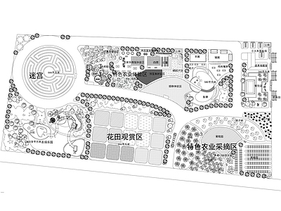 自然教育基地 农场研学基地 农场平面图 施工图