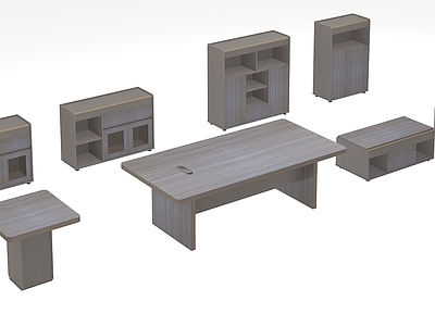 现代简约办公桌 会议台 茶几 茶水柜 矮柜