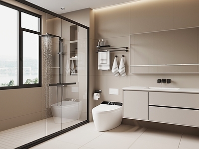 现代简约浴室柜 现代卫生间