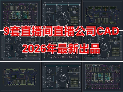 现代直播间 网红直播间 直播室 直播间 直播公司 电商公司 施工图