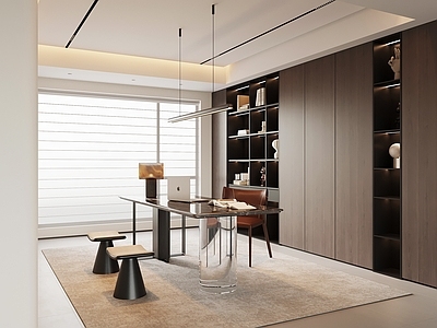 现代简约书房