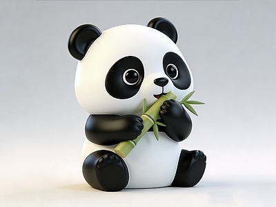 卡通风格其他动物 熊猫 卡通动物 摆件duia 雕塑 玩偶