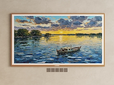 油画风电视 画壁电视