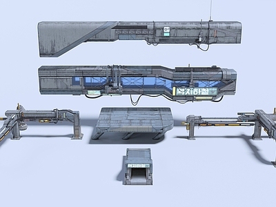 科幻工业风风格建筑 赛博朋克建筑 赛博朋克霓虹灯