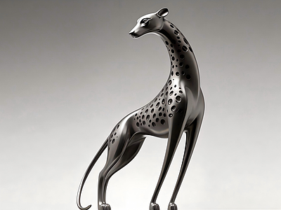 极简主义雕塑摆件 现代景观雕塑 抽象艺术雕塑 现代装饰雕塑 现代豹雕塑