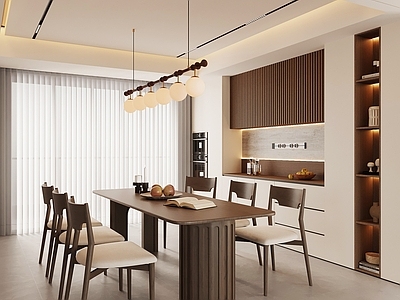 奶油风家居餐厅