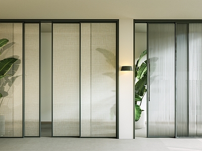 现代简约门组合 推拉门 玻璃推拉门 玻璃滑门 阳台推拉  夹丝玻璃