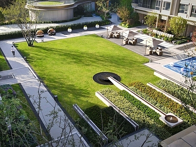 现代简约住宅区景观