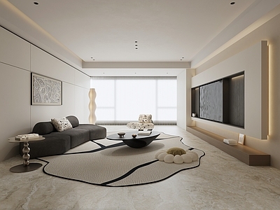 现代简约家居客厅 现代客厅 沙发组合