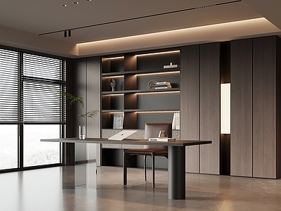 意式极简书房