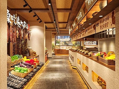 新中式明档 饭店 明档