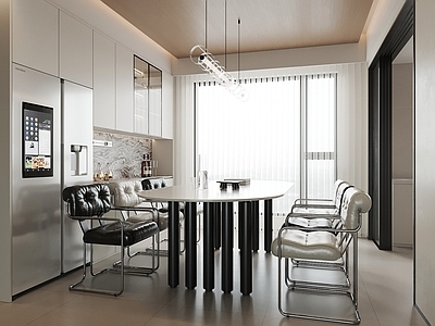 现代简约圆桌餐厅