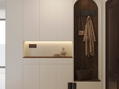 现代玄关 玄关 入户玄关柜 入户鞋柜 服饰鞋子