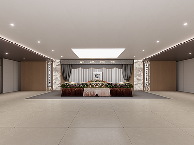 新中式其他公共空间 悼念厅 殡仪馆