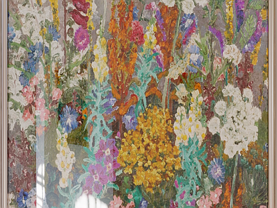 印象派花卉绘画挂画 玄关挂画 客餐厅装饰画 中古挂画 植物挂画
