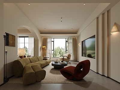 中古风家居客厅