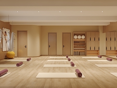 奶油风瑜伽室 瑜伽室 私教 普拉提