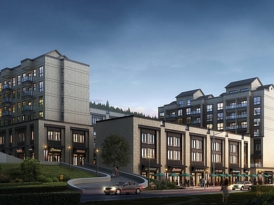 新中式商业综合体 商业综合体 商住综合体 临街