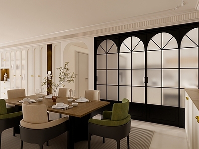 法式家居餐厅 餐厅 客厅