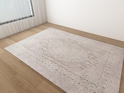 奶油风毛绒地毯