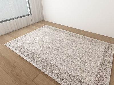 现代简约毛绒地毯