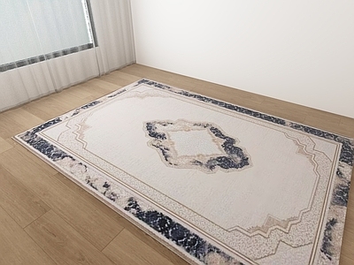 现代简约毛绒地毯