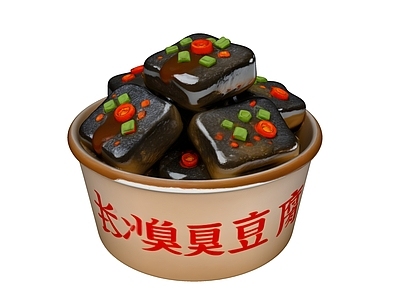 臭豆腐雕塑 商业空间摆件 美食店美陈
