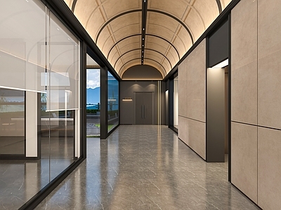 现代简约酒店走廊 公寓 走廊 过道