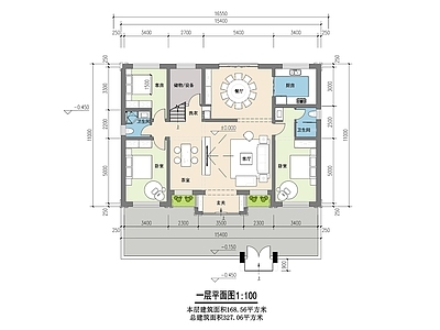 新中式别墅建筑 二层别墅 自建房 施工图