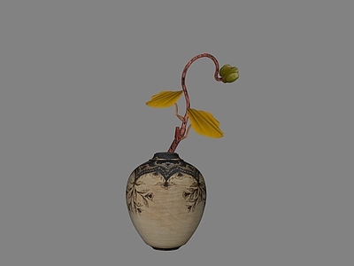 中古风花瓶 陶瓷花瓶 插花