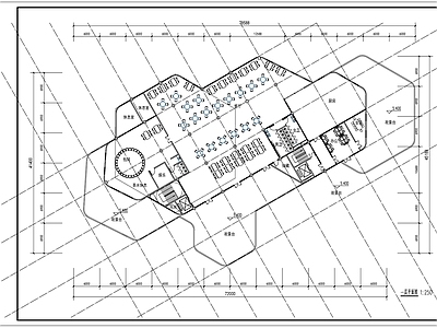 现代服务区 高速 服务区 建筑 三层平面图 施工图