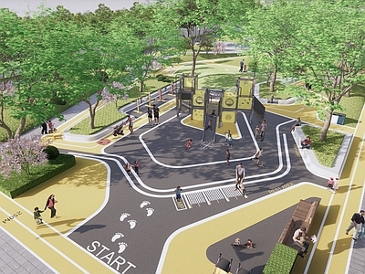 现代儿童友好型景观儿童游乐空间